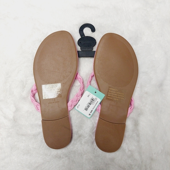 New Bundle of 2 Abound Frannie Brown/ Pink Braided Slip On Sandal S228 - Picture 9 of 11
